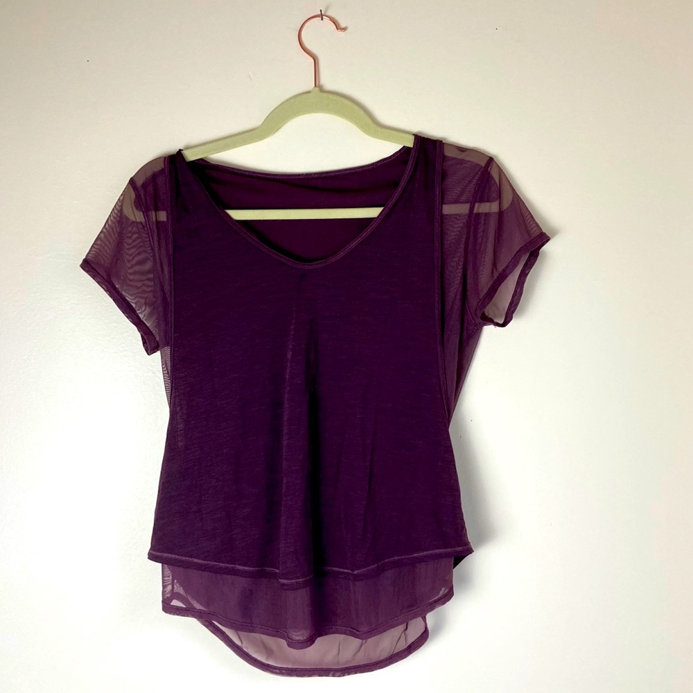 Lululemon Bordeaux Mesh Women’s Top Small